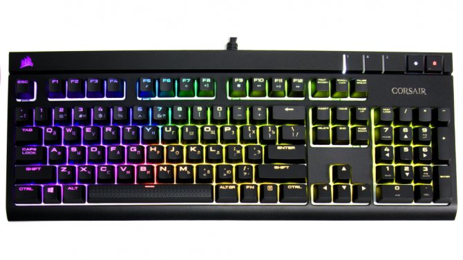 Первое впечатление от Corsair STRAFE RGB Cherry MX Silent. Подсветка: радуга спиральная