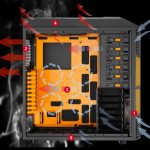 Схема воздушных потоков AeroCool XPREDATOR Evil Black Edition